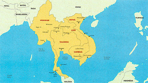Mapa da Indochina